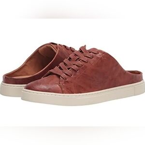Frye Ivy Low Lace Mule Slip On Sneaker Womens Cognac